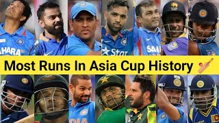 Most Runs In Asia Cup History 🏏 Top 25 Batsman 😱 #shorts #viratkohli #rohitsharma #msdhoni