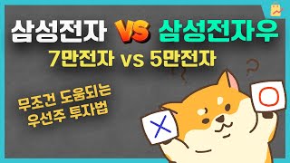 삼성전자 vs 삼성전자우 우선주 괴리율 투자법을 소개합니다.