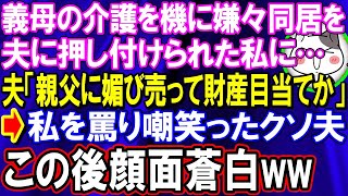 【スカッとする話】義母の介護を機に嫌々同居を夫に押し付けられた私に…夫「親父に媚び売って財産目当てか？」私を罵り嘲笑ったクソ夫この後顔面蒼白にww