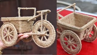 DIY Cycle Showpiece making with jute thread | Jute Craft Ideas