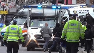 Metropolitan Police Response Vehicles during EDL \u0026 UAF protest