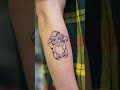 lucky monkey blackwork illustrative tattoo