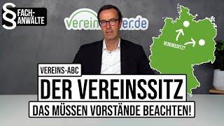 Der Vereinssitz (Vereins-ABC) I Vereinfacher.de