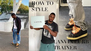 how to style the LANVIN CURB trainers