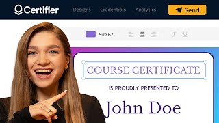 How to Create and Send a Certificate using certificate maker Certifier!