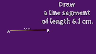 How to draw a line segment of length 6.1 cm.shsirclasses.