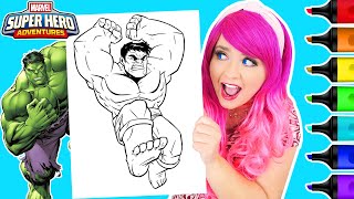 Coloring Hulk Smash! Marvel Coloring Page | Ohuhu Paint Markers
