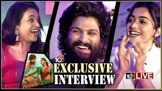 LIVE: Pushpa Movie Team Exclusive Interview | Allu Arjun | Rashmika | Sukumar | 10TV News