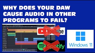 How to fix audio in other apps when DAW is running