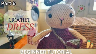 DIY HOW TO MAKE CHRISTMAS DRESS FOR AMIGURUMI - MIO | Part 6| DRESS |  Christmas Amigurumi Project