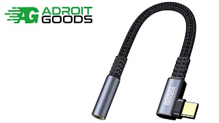 AdroitGoods USB C to Aux Adapter - USB C to Headphone Jack - USB C to Aux Headphone Jack