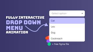 Figma Dropdown Menu Animation | Interactive UI Tutorial