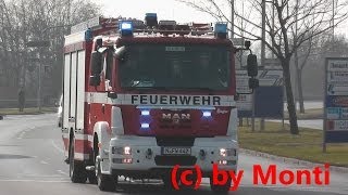 Die M-A-N/Ehorn BF auf Einsatzfahrt mit FULL LED HLF und DLK [BF Nürnberg FW 4) (HD)