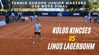 God tennis mellem Kolos Kincses og Linus Lagerbohm (U16 Tennis Europe Junior Masters Final)