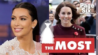 The Most Expensive Wedding Dresses Bought by Celebrities | The Most | Page Six TV