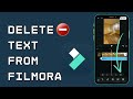 How to Delete Text from Filmora App 2024?