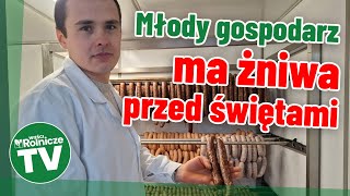 Nie posiada ani hektara, a ma teraz prawdziwe żniwa! Młody gospodarz z fachem w ręku