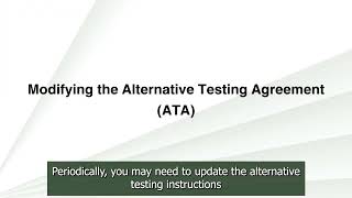 Instructor Portal and Alternative Testing Module (UNT Office of Disabiity Access)