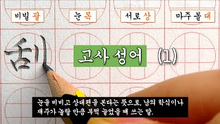 《한자 쓰기 공부》 '노력'에 대한 고사성어(故事成語) : 漢字