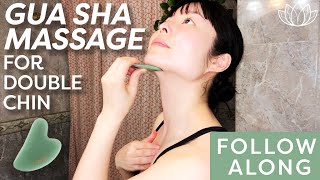 Gua Sha Massage For Double Chin, Sagging Jowls, Turkey Neck | FOLLOW ALONG ♡ Lémore ♡