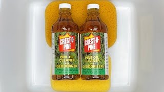 Crest O Pine 🌲  NEW PINE OIL CLEANER 🥵 ASMR SPONGE SQUEEZING 🧽