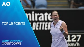 Jelena Ostapenko Top 10 Points | Australian Open 2024
