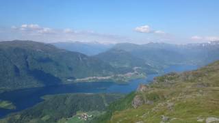 Stordalen, Grønstad og Etne sett fra Smørnut.