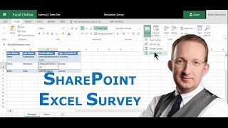 Create an Excel Survey in a SharePoint Library