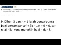 Latihan Intensif 2.1 No 9 | Bab 2 Fungsi Kuadratik | 2.1 Persamaan dan ketaksamaan kuadratik | Maths