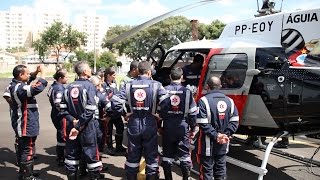 Profissionais do SAMU de Araras participam de treinamento com grupamento aéreo