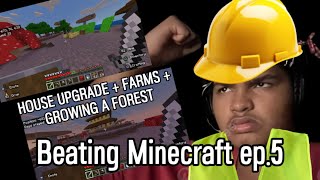 IM A FARMER AND A CONSTRUCTION WORKER... no im not lol | Beating Minecraft ep.5