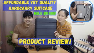 Unboxing Our New Travel Buddy - MUJI Hardcarry Suitcase | Mark and Diane