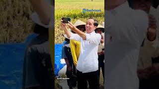 Jokowi Ajak Prabowo & Ganjar Selfie Bareng di Tepi Sawah, Sinyal Duet Pilpres 2024 Prabowo-Ganjar?