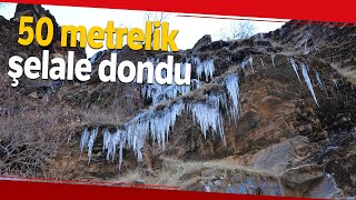 Şırnak’ta Aşırı Soğuklar 50 Metrelik Şelaleyi Dondurdu