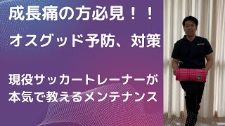 膝の成長痛（オスグッド）の方必見！自分で痛みをなくす方法！