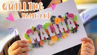 Quilling name art for beginners | How to make quilling paper name frame #quillingpaperart #quilling