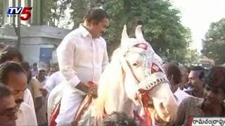 MLA Thota Trimurthulu Horse Riding : TV5 News