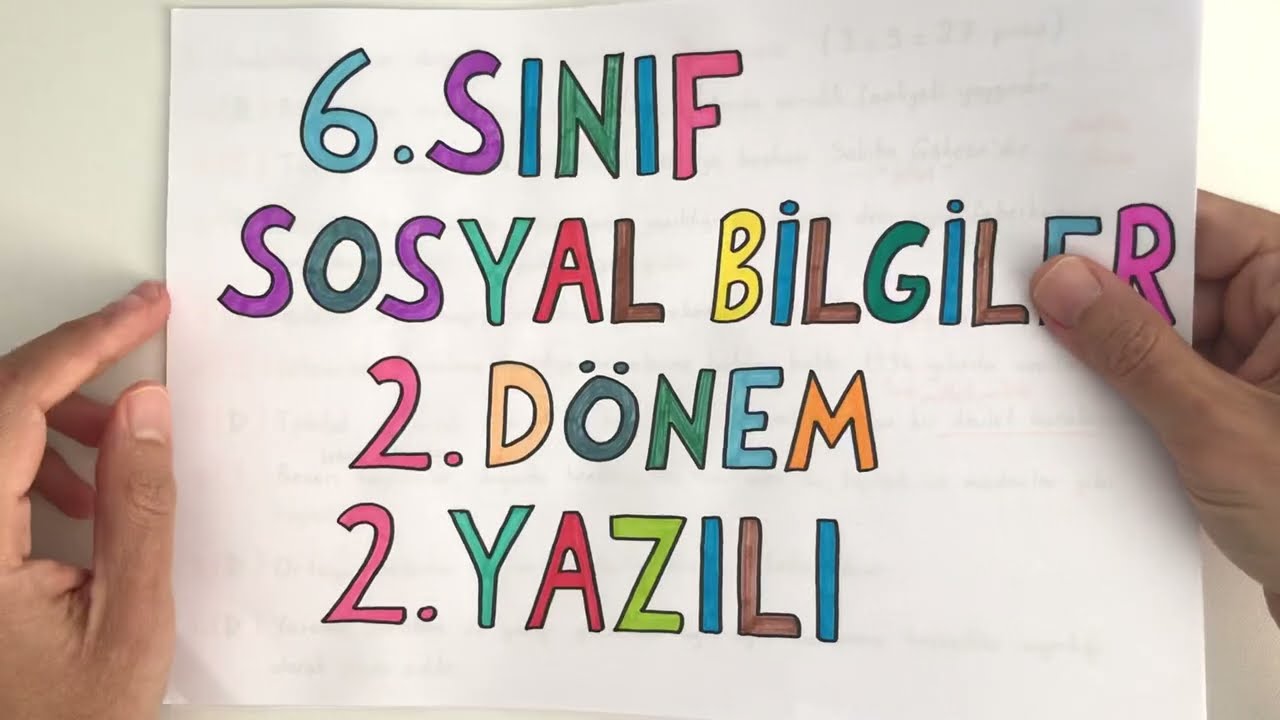 6. Sınıf Sosyal Bilgiler 2. Dönem 2. Yazılı - YouTube