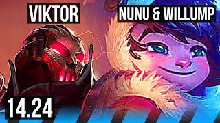 VIKTOR vs NUNU \u0026 WILLUMP (MID) | KR Diamond | 14.24