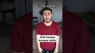 Ufak kardeşi korumak zor iş #shorts #keşfet