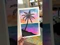Simple Palm Tree Silhouette in Watercolor