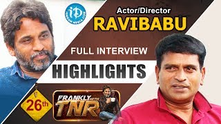 Director Ravi Babu Interview Highlights || Frankly With TNR #26 || Talking Movies With iDream