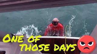 Bad Sailing day -Tangled Rudder, Morning Squalls and Engine repairs Ep. 87