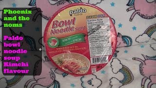 Trying Paldo bowl noodle soup kimchi flavour