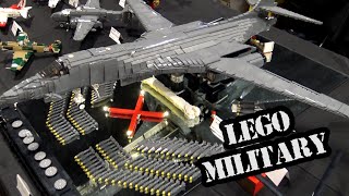 Huge LEGO B-1B Lancer and Modern Military Aircraft