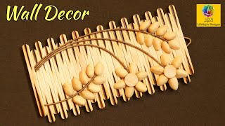 Wall Hanging Showpiece with Jute, Popsicle Stick and waste Ice-Cream Spoons | DIY Home Decoration #2