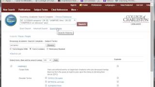 Using the Database Thesaurus to Build your Search