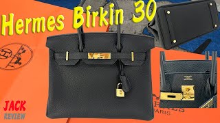 HERMES Birkin 30 VEAU togo 89 BLACK UNBOXING REVIEW