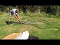 erecting the cabanon canvas tent