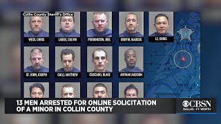 13 Men Arrested For Online Solicitation Of A Minor In Collin County